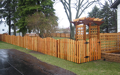 Wood fence